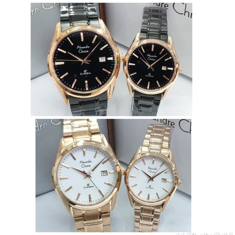 Jam tangan couple Alexandre Christie AC 8554 AC8554 original garansi resmi