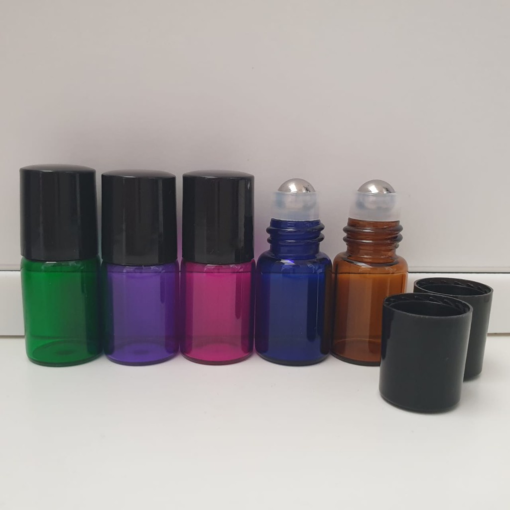 Botol Mini Roll On 2ml Essential Oil Warna Warni