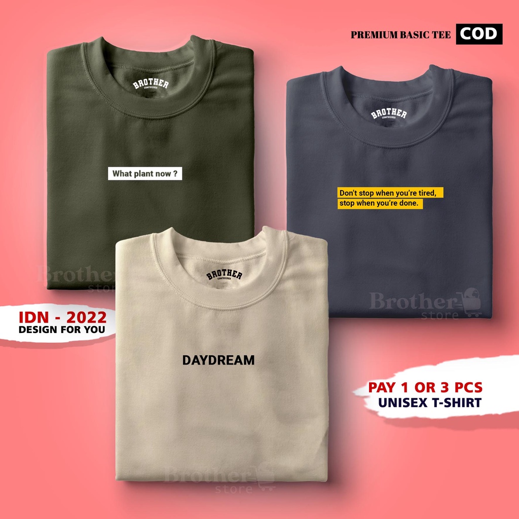 BUY 1 OR 3 PCS ( PROMO COD ) BROTHER STORE / Kaos Distro100% Catoon Combed 24s Tebal / ArticelDDREM