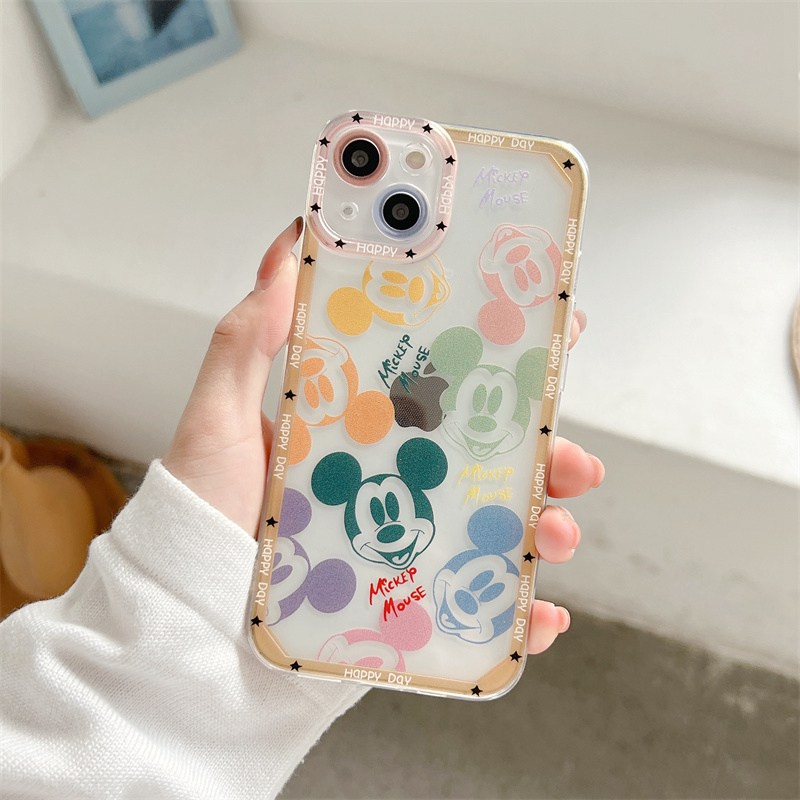 Angel Eyes Couple Mickey Minnie Soft Back Case Redmi 8 8A 9 9A 9C 9T 10 Prime Redmi Note 8 9 10 Pro Huawei Nova 7 9 P30 P40 P50 Mate 30 40 Pro Casing Cover Lucu