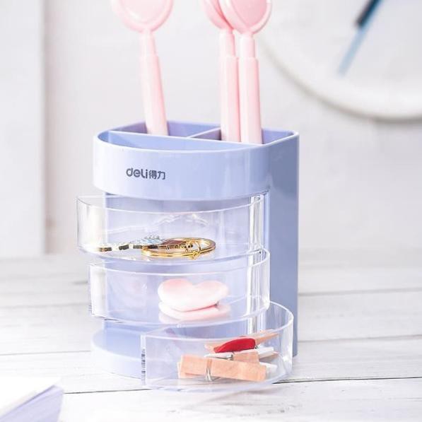 

✫ Deli Tempat Ballpoint/Desk Organizer ,3 Tampilan Design 100x80mm 9152 - Biru ➤