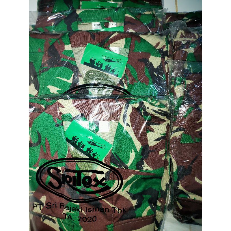 seragam / Pakaian / Perlengkapan / Baju PDL TNI jatah terbaru Sritex 2022