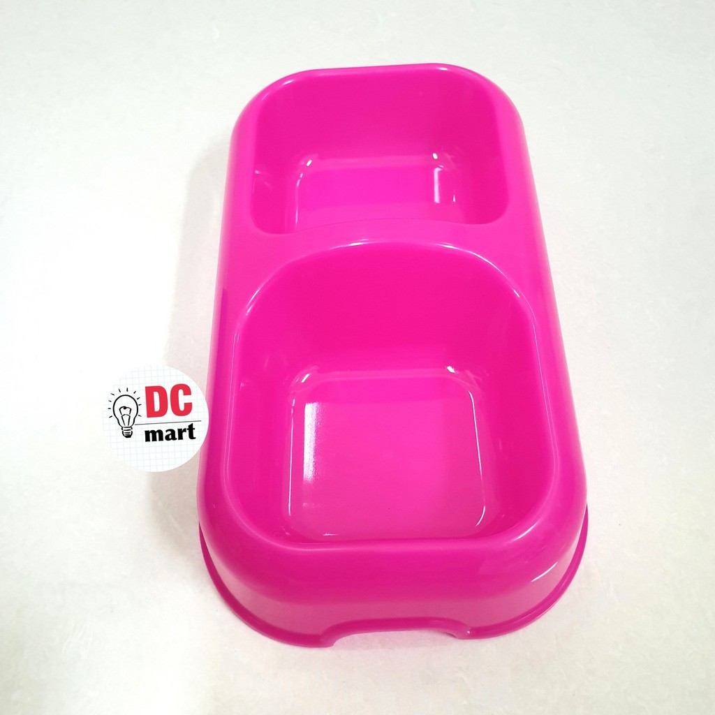 Tempat Makan Kotak Dobel Hewan Anjing Kucing Musang Kelinci