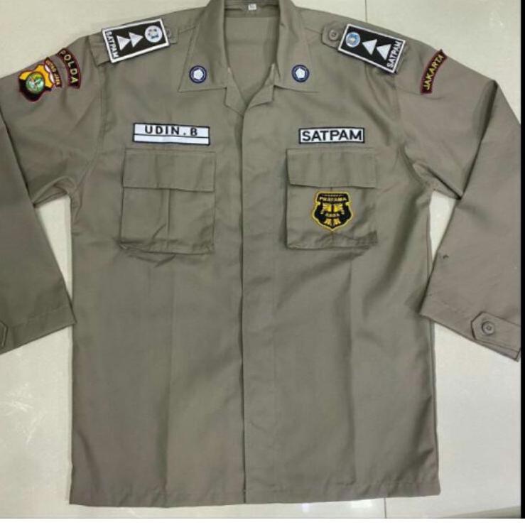 SALE seragam PDL satpam baru, baju PDH satpam coklat