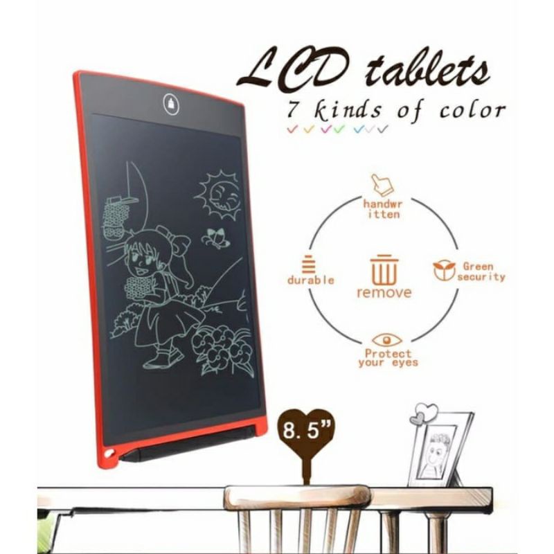 LCD WRITING WRITTING TABLET 8.5 INCH PAPAN TULIS ANAK TAB MAINAN