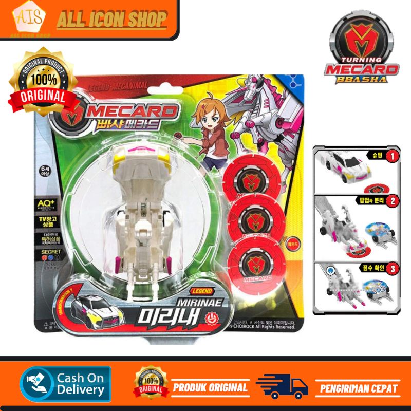 TURNING MECARD BBASHA LEGEND MIRINAE ORIGINAL - Mainan anak transform robot