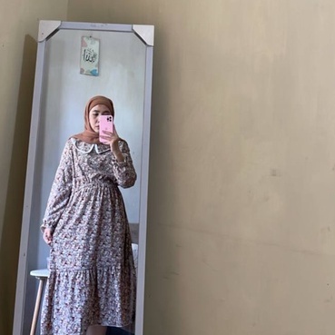 Tunik Ceruty Babydoll Tunik Wanita Motif