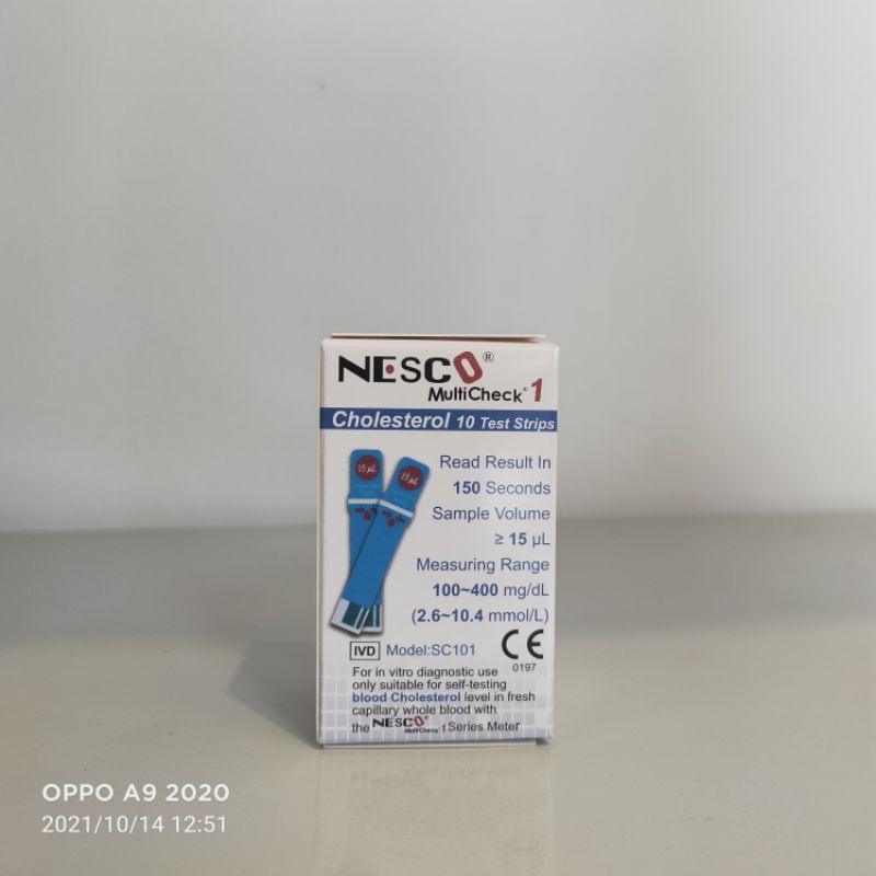 Nesco kolesterol strip / Strip Kolesterol Nesco / Nesco Cholesterol Strip isi