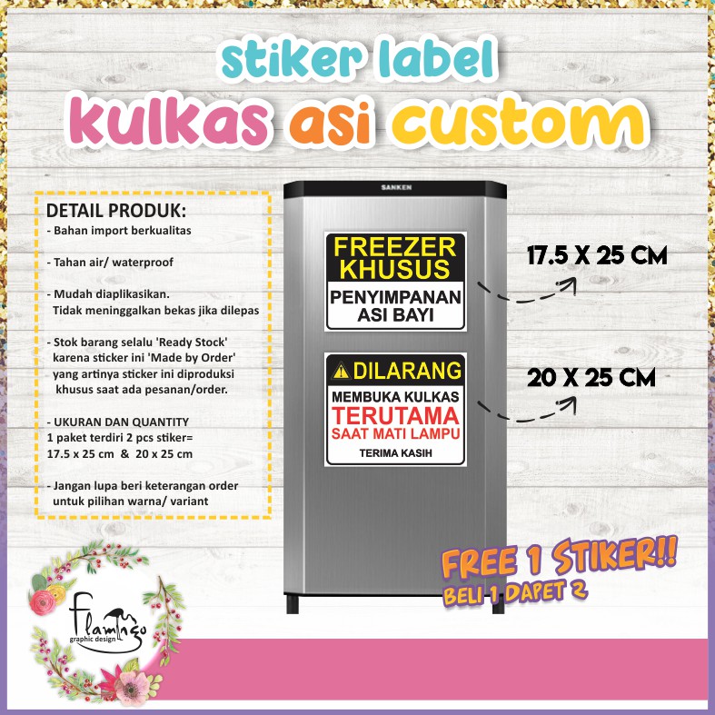 

STICKER LABEL KULKAS KHUSUS ASI