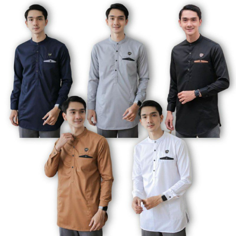 Baju Koko Kurta Dewasa Lengan Panjang Material Catton Adem Serap Keringat Couple Kurta Toyobo Ori