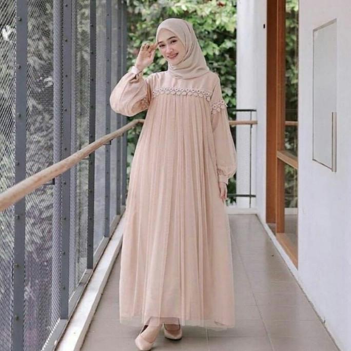 Gamis / Maxi / Baju Dress Wanita Muslim Nuraini Mewah Good Quality