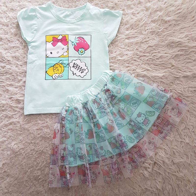 Baju Bayi Import Kaos skirt set