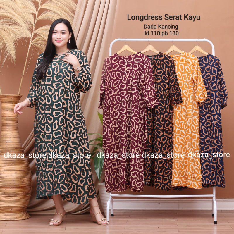DASTER PANJANG BATIK - BUSUI DADA KANCING - SEMATA KAKI NON RUFFEL - DKAZA STORE-SERATKAYU