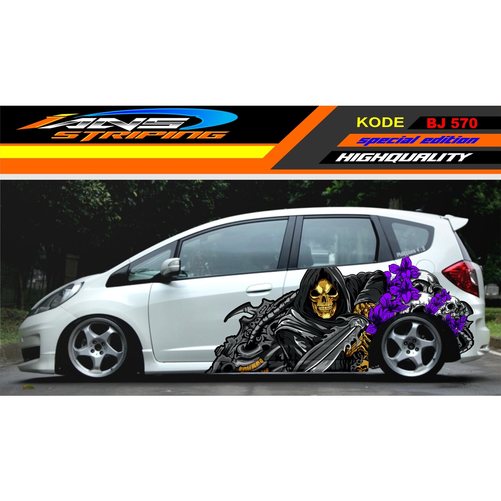 DECAL STICKER MOBIL JAZZ BRIO AGYA AVANZA / STIKER VARIASI MOBIL / DECAL MOBIL / STIKER TENGKORAK