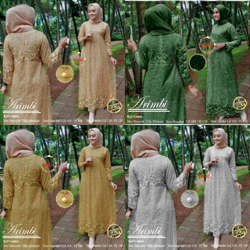 Arimbi Gamis Bruklat Tile/Bruklat Kondangan/Bruklat Lamaran/Seram Bruklat