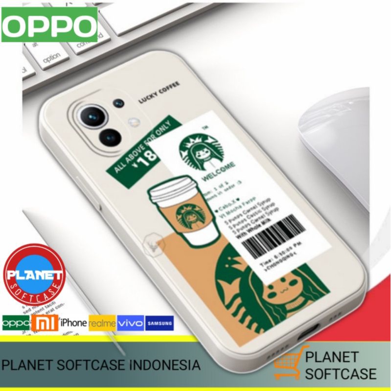 Silikon Silicon Case Softcase Kondom Pelindung Starbucks Hp OPPO A1K A15 A15S A16 A37 Neo 9 A57 A39 