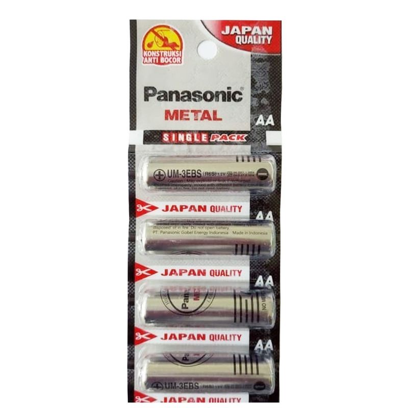 Baterai Panasonic AA Metal Silver / AAA Prima Blue (isi A2 / A3 12 pcs)/Batere Remote / Jam ORIGINAL