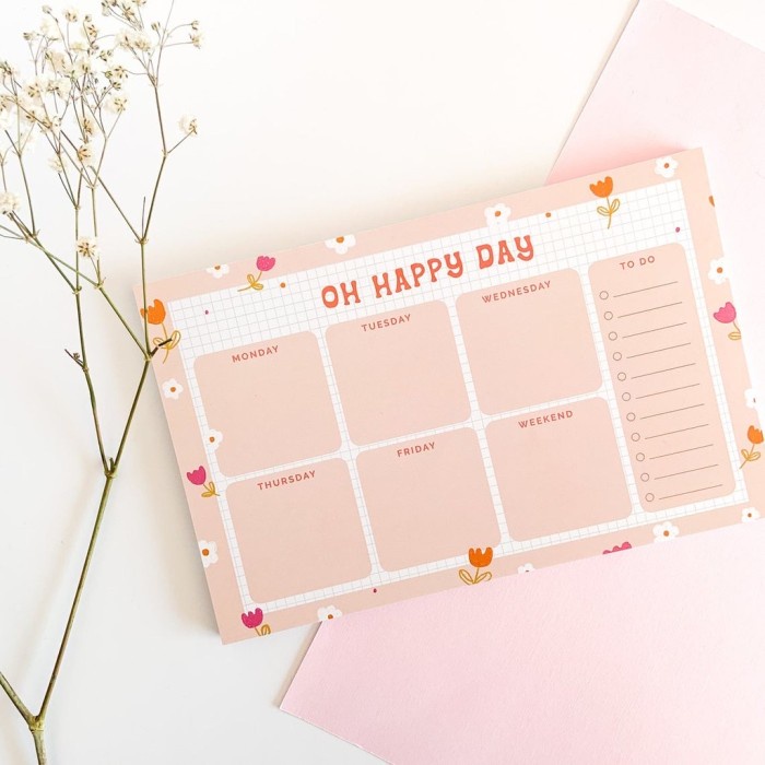 

Berkualitas Weekly Planner To Do List Memopad Isi 30 Lembar Sale!!!