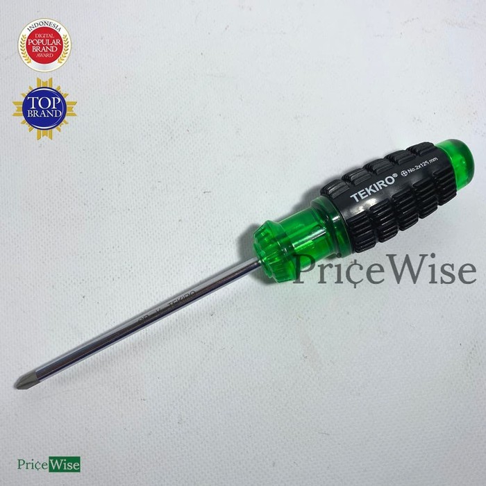 Obeng Plus Gagang Karet PH2 x 125mm (6) Tekiro / Obeng Tekiro Gg Karet