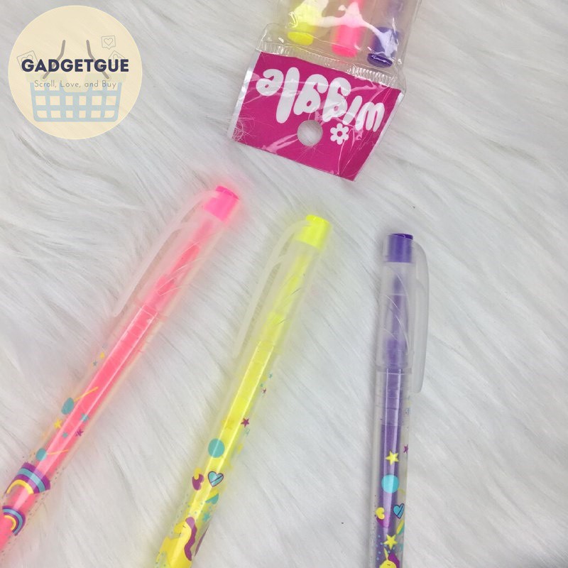 

highlighter wiggle set spidol warna wiggle stabilo neon highliter set neon kuning pink ungu warna warni original murah COD