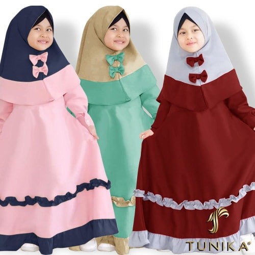 Gamis Syari Cewe / Murah Kecil Simple /Model Baru Cewek 3 Thn Kekinian berkualitas /Dres Muslim Musl