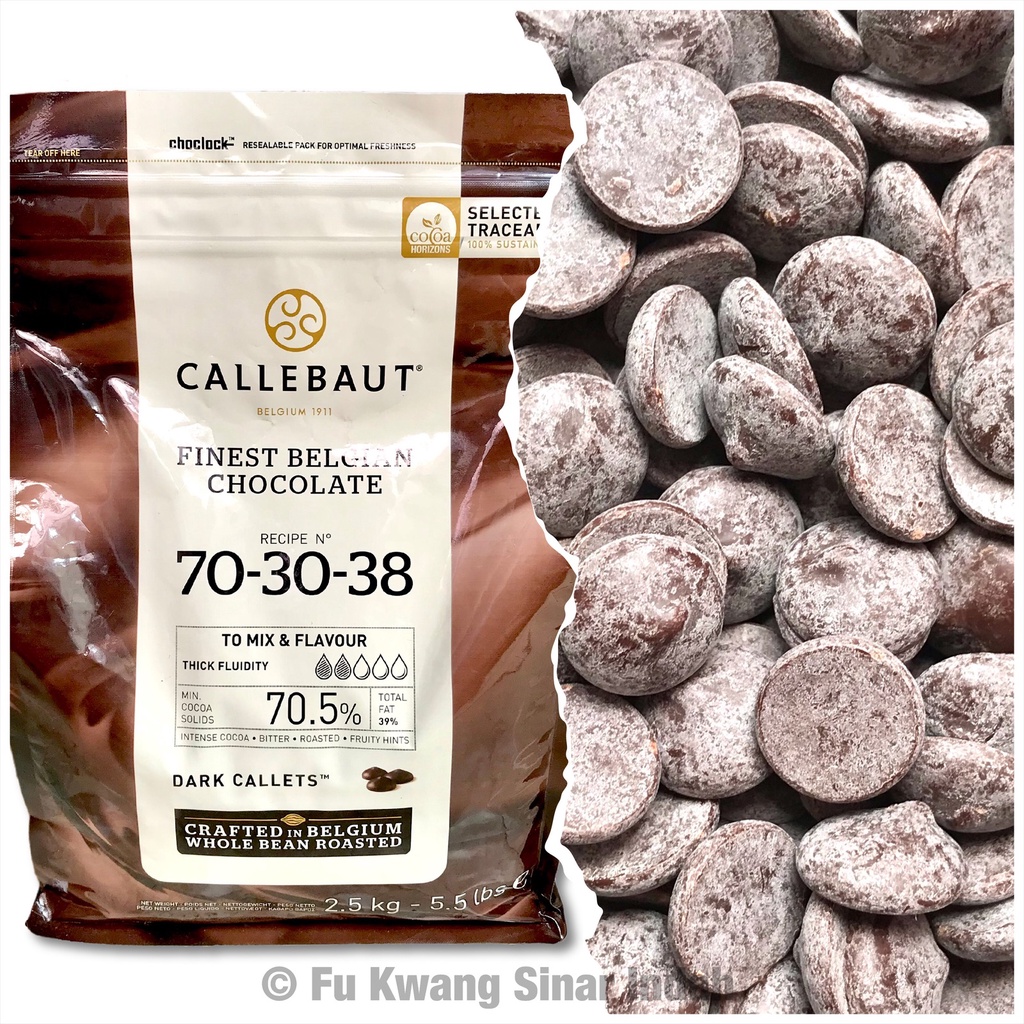 Callebaut Dark Noir Chocolate Belgian Couverture 70,5% 100 gr