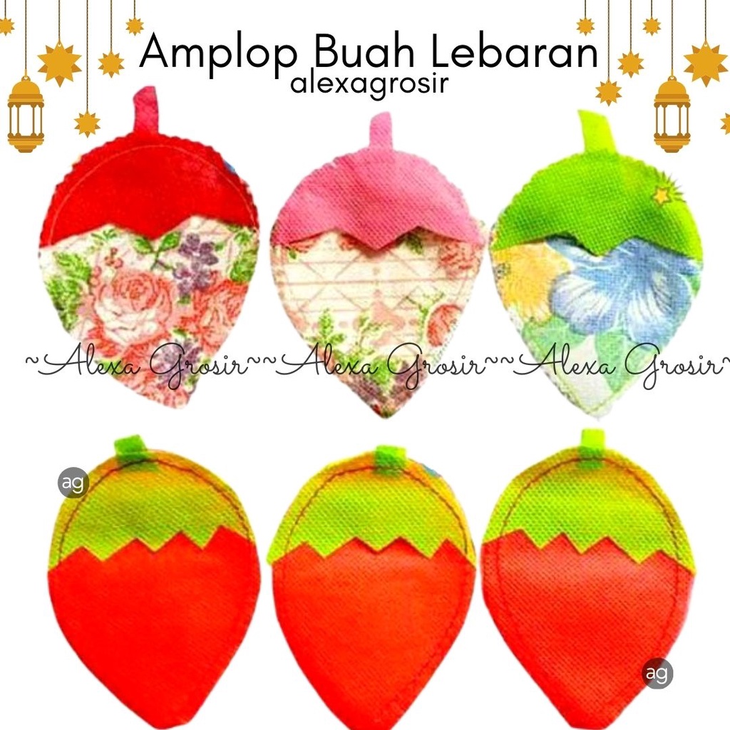 20PCS ANGPAO ANGPAU AMPLOP LEBARAN IDUL FITRI IMLEK KETUPAT BUAH PERSEGI ANGPAO MURAH- alexa