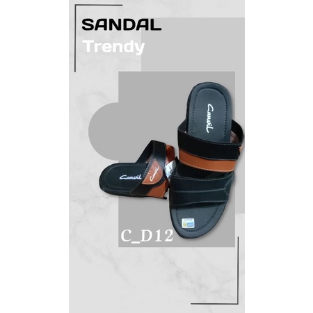 SANDAL KULIT PRIA CARVIL, 100% kulit asli