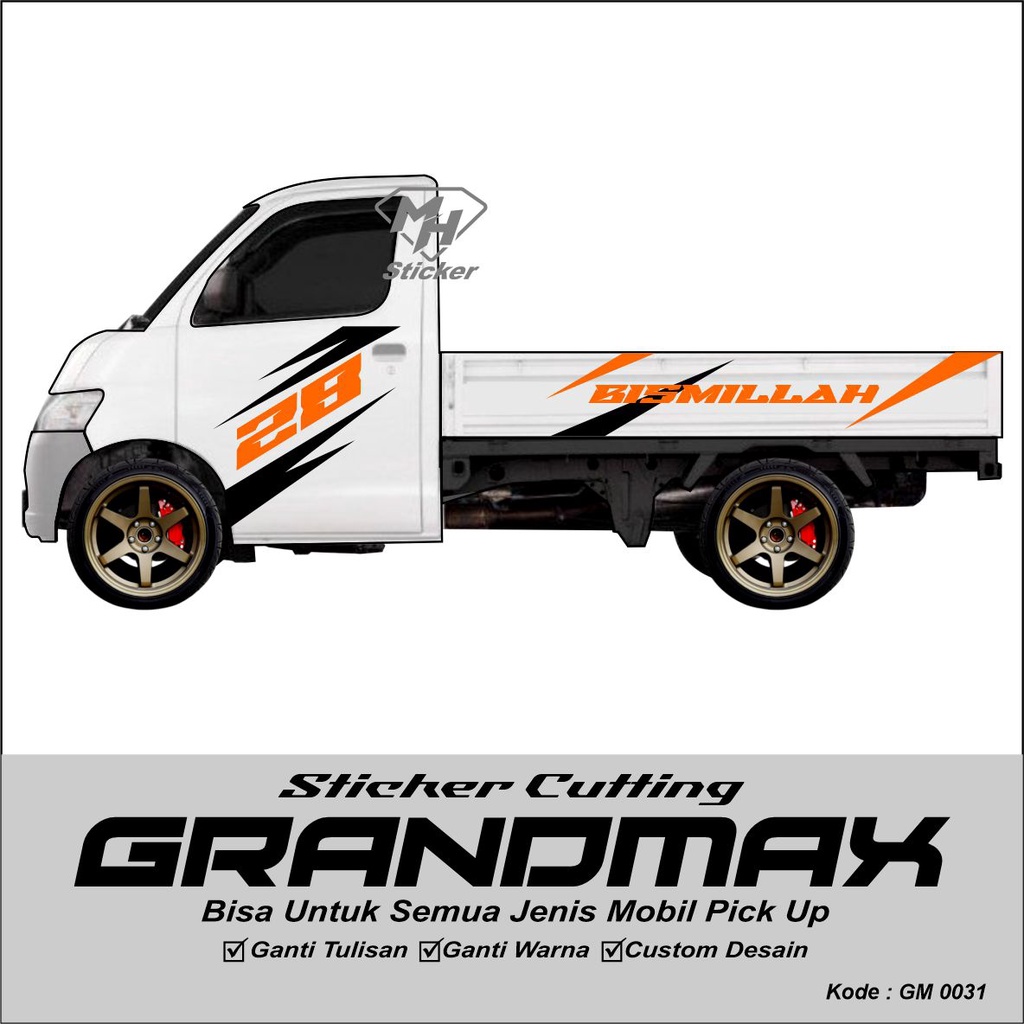 Sticker Cutting Stiker Mobil Pick Up Grand Max Ts Suzuki New Carry Stiker Lis Body Samping Pick Up