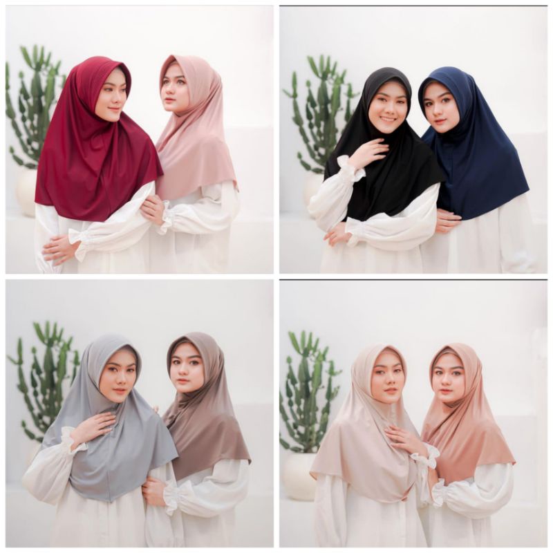 fazilah bergo / hijab Jersey anti tembem