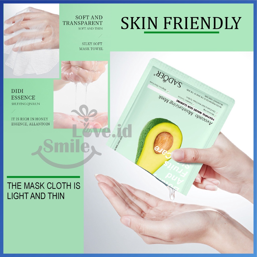 Smilelove SADOER Moisturizing Sheet Mask Botany and Fruits Mask Masker Wajah Buah SAD02