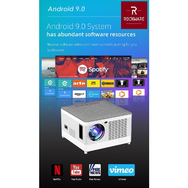 ROCKWARE RW-T55A Proyektor ANDROID 1080p 400 ANSI