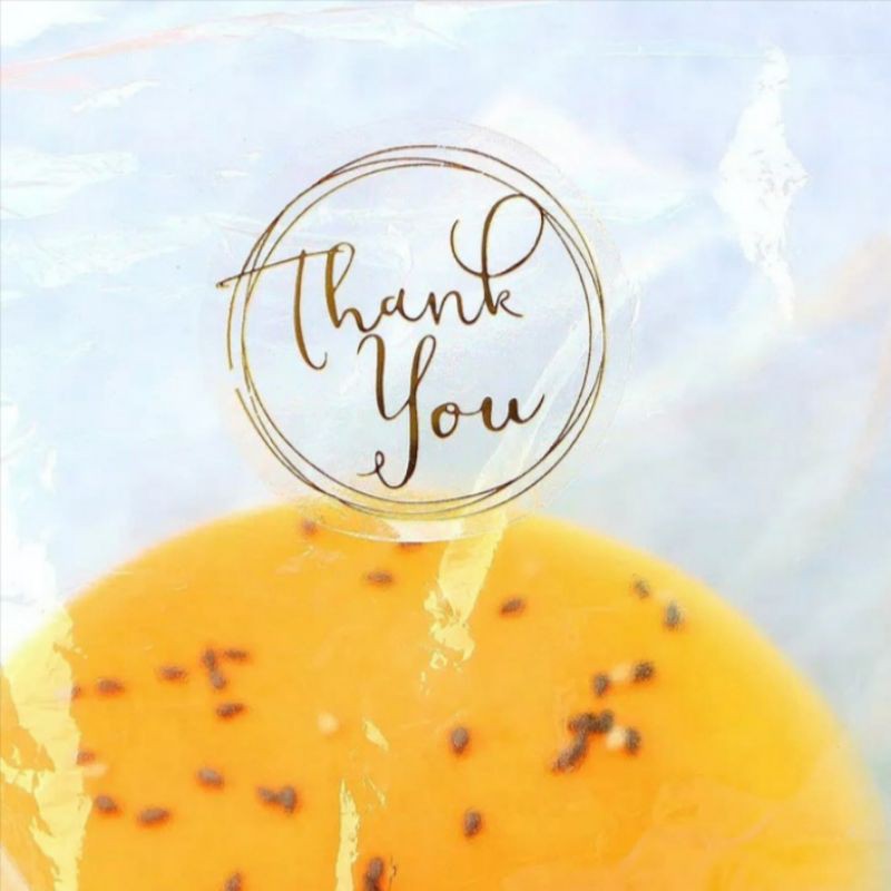 

Sticker thank you 12pcs 1lembar transparan stiker hiasan packaging hampers