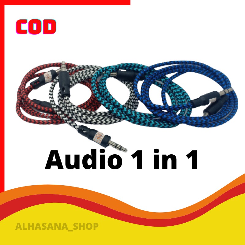 KABEL AUDIO 1 IN 1 JACK 3,5MM/KABEL AUDIO TALI SEPATU HANDPONE SPEAKER BLUETOOTH ON HANDPHONE