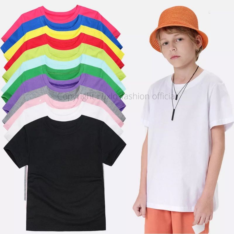 KAOS POLOS ANAK BAHAN COTTON COMBED 30S  UMUR 1 SAMPAI 9 TAHUN BAJU ANAK POLOS MURAH