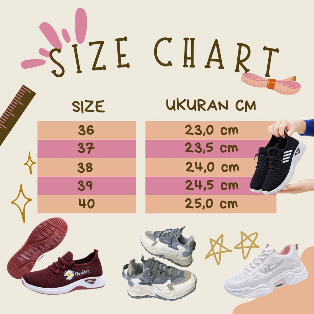 SHOEGALLERY LV0002 Sepatu Wanita Motif Bunga Import Sneakers Wanita Rajut Korean Style