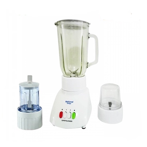Blender National Omega 3 in 1 Blender Bahan Kaca Low Watt with Grinder 3 in 1 terbaru