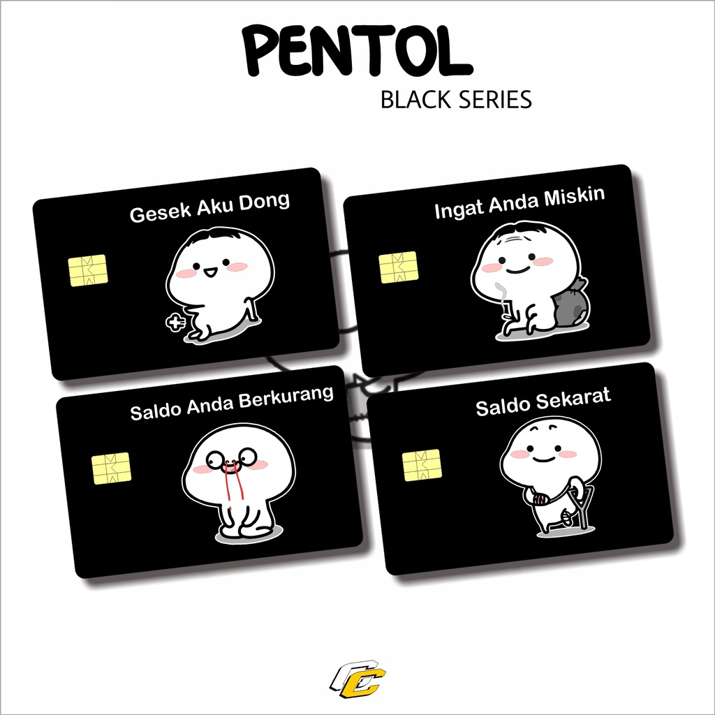 

STICKER PENTOL PELINDUNG KARTU SKIN CARD ATM SIM KTP E-MONEY FLAZZ STIKER ATM MOTIF PENTOL LEM KUAT
