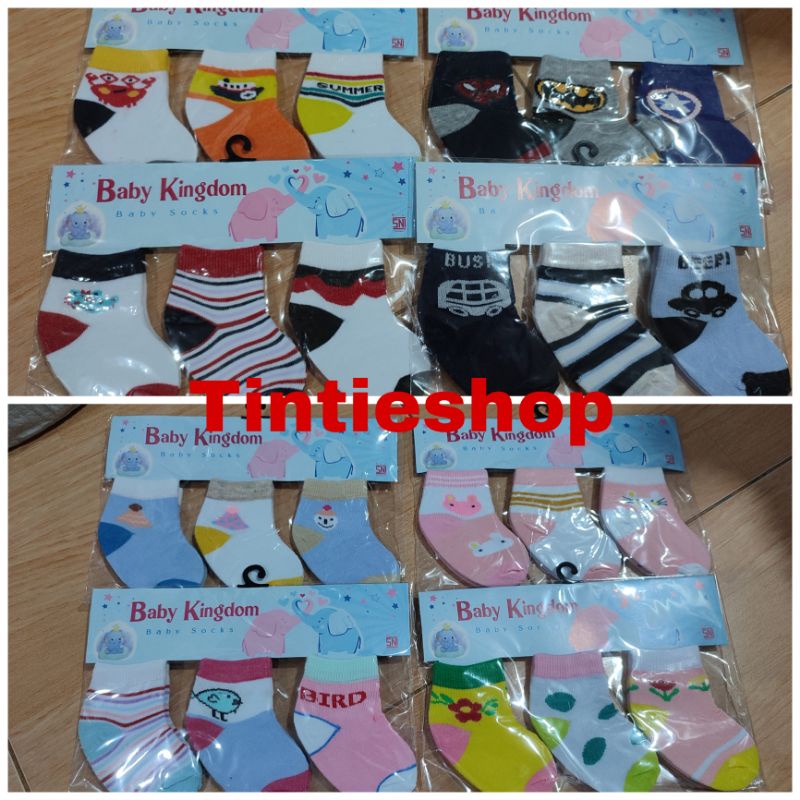 Kaos kaki Baby kingdom  isi 3 pcs Baby Socks