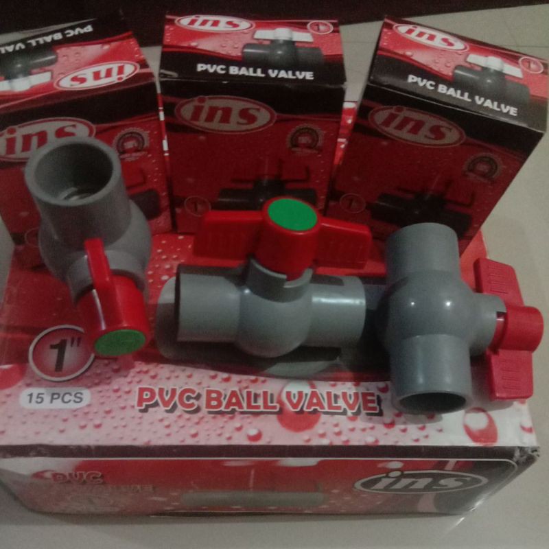 STOP KRAN PVC INS 1 INCHI / PVC BALL VALVE 1&quot;