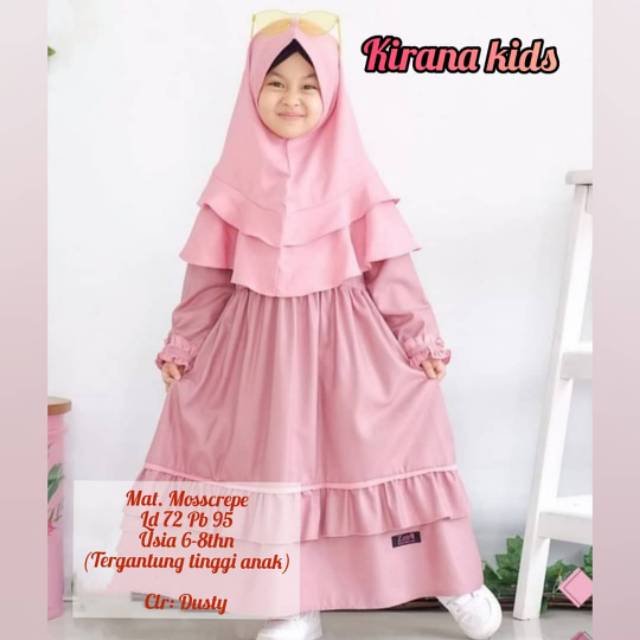 Gamis Anak Perempuan 3-10tahun 3tahun 4tahun 5tahun 6tahun 7tahun 8tahun 9tahun LECETIA KISD