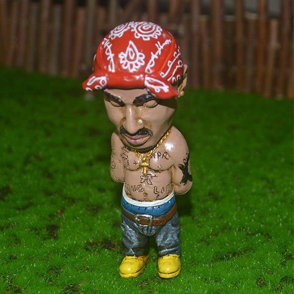 Agustin 2pac Tupac Figure Miniatur Model Kartun Figuals Dekorasi Desktop Model Mainan Aksesoris Interior Mobil Car Ornament