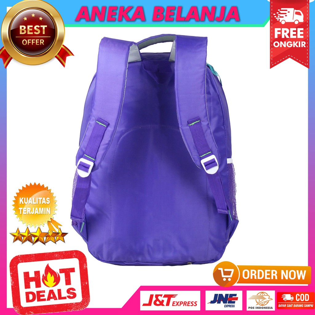 Tas Gendong Cahaya Princess Ungu Ransel Sekolah SD SMP Free Raincover Tas Sekolah Cewek Berkualitas