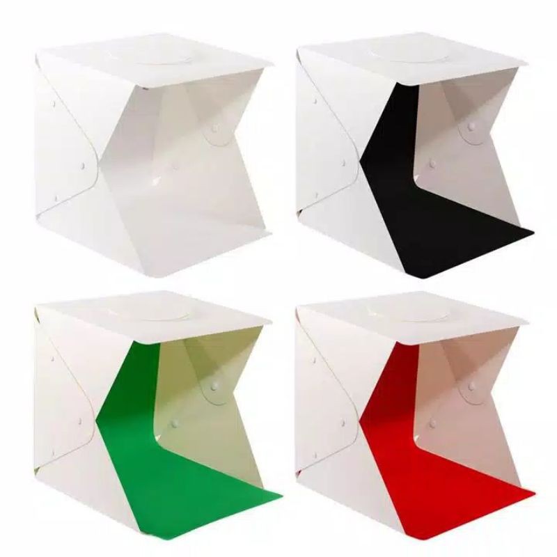 MINI STUDIO BOX LENGKAP LIGHTING LED BACKGROUND/MINI STUDIO FOTO BOX