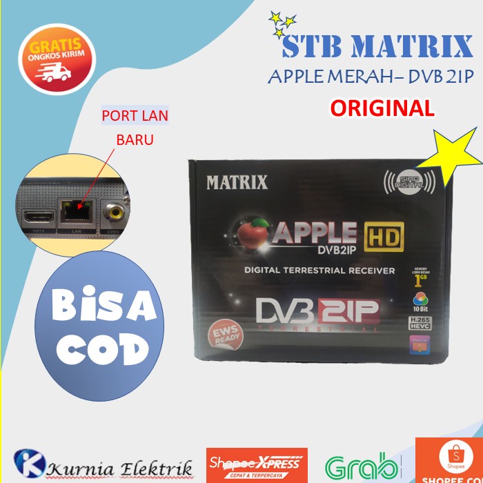 set top box STB MATRIX APPLE TERBARU DVB2IP/SET TOP BOX TV DIGITAL MATRIX BERGARANSI grosir berkuali