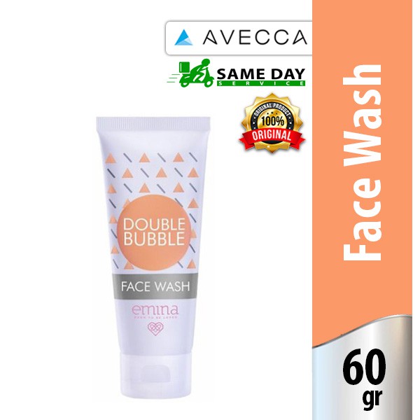 Emina Double Bubble Face Wash 60 Gr/ Facial Wash / Pembersih Wajah