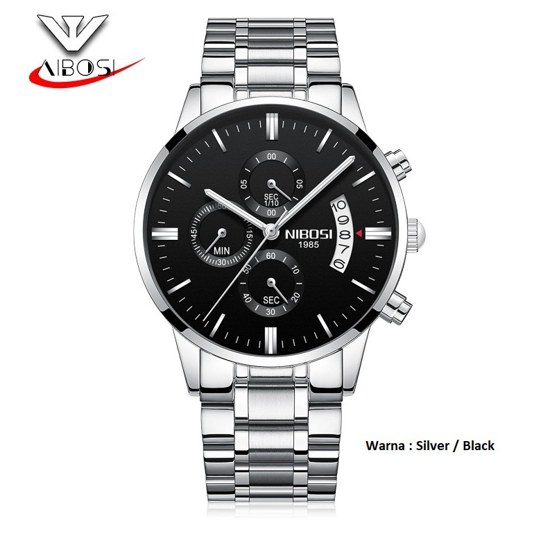 NIBOSI - Jam Chronograph dengan Luminous - Keren