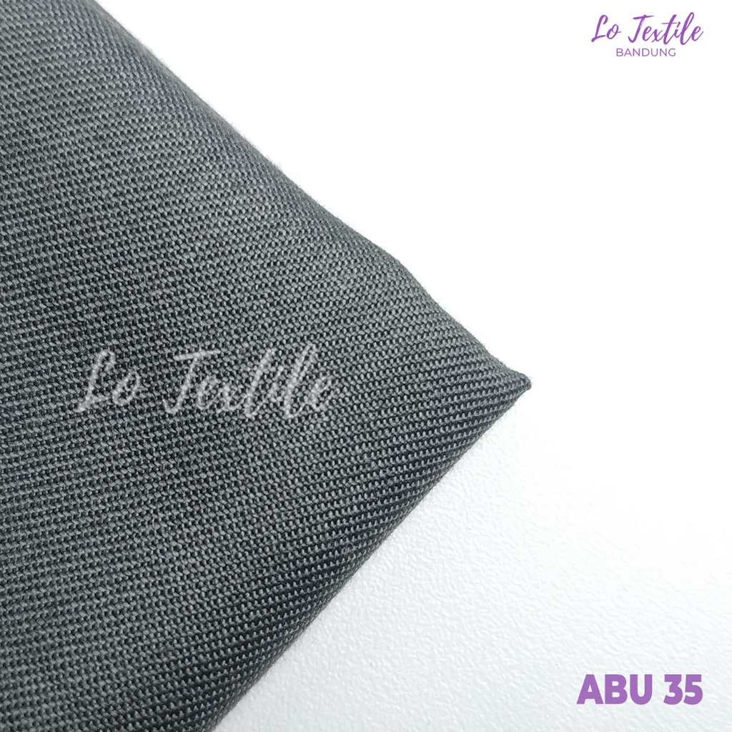 Kain Katun Toyobo Fodu Premium 0.5 Meter (Seri 1) - Bahan Katun Podu Cotton Koko Gamis Meteran-Abu Tua - 35