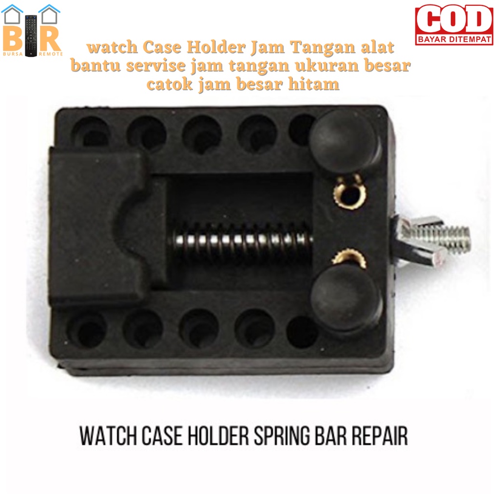 Case Holder Jam Tangan alat bantu servise jam tangan ukuran besar / catok jam besar hitam