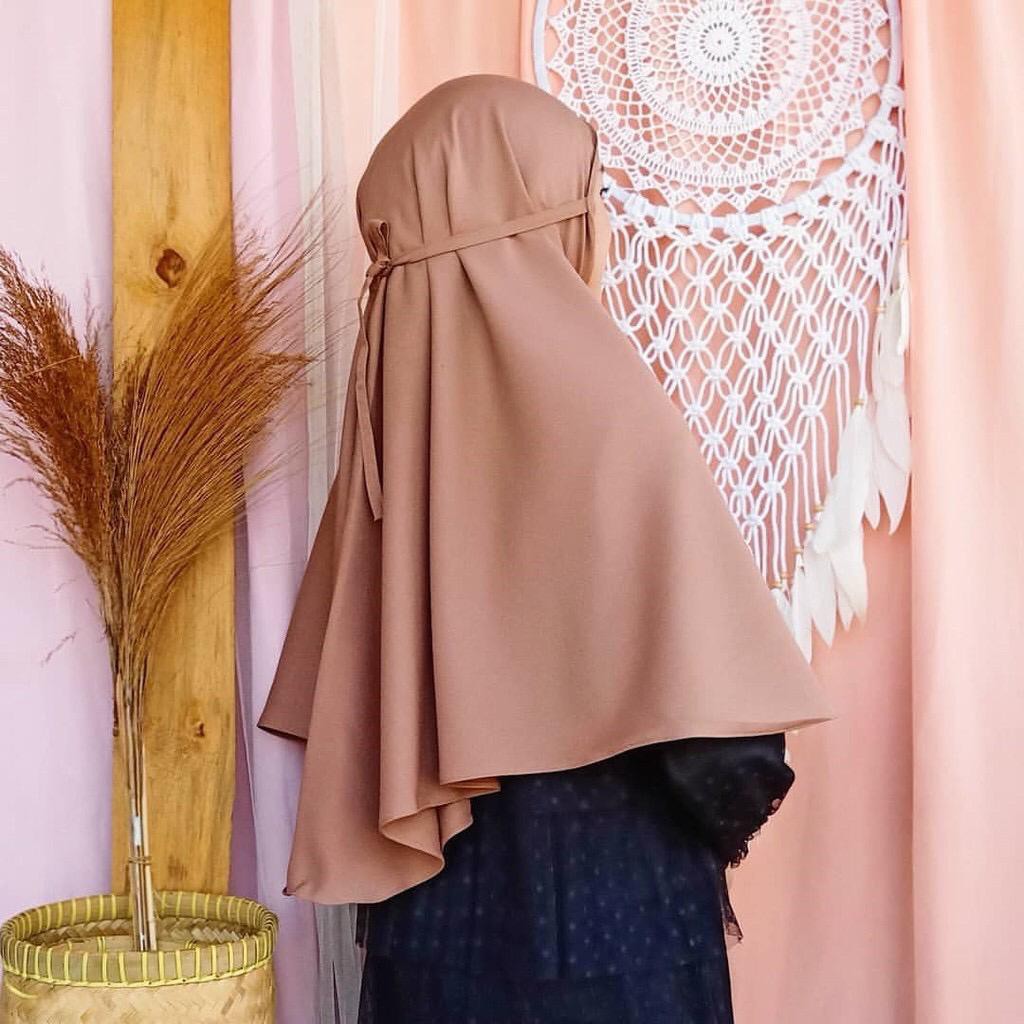 HIJAB INSTAN BERGO MARYAM WOLFIS (L)/KERUDUNG MARYAM/JILBAB MARYAM/HIJAB TALI-1